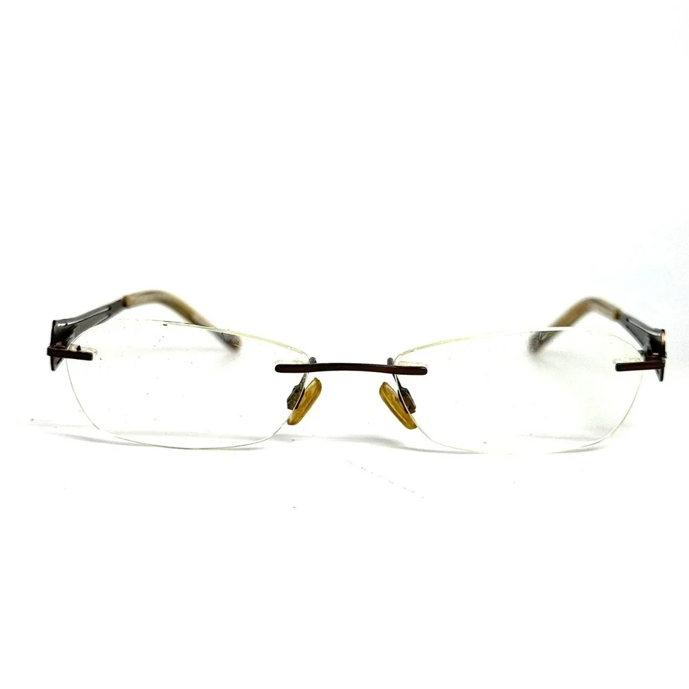 Lighttec Morel France 6578L Brown Rimless Eyeglasses Frames 49-17-135